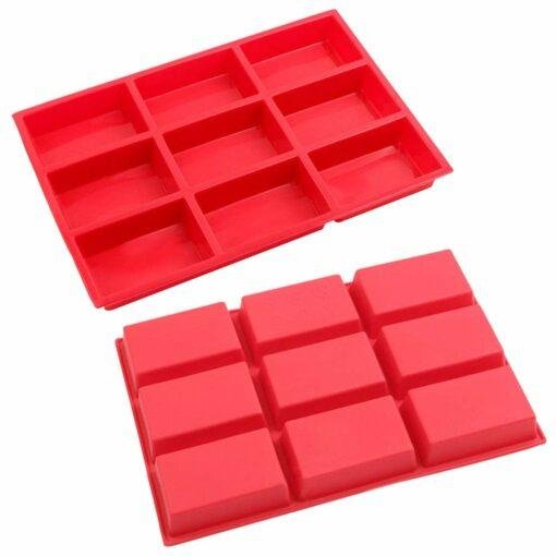 Vedini 9 Cavity Silicone Soap Moulds for Soap Making, Loaf, Muffins, Cheesecakes JKB-362 - Image 4