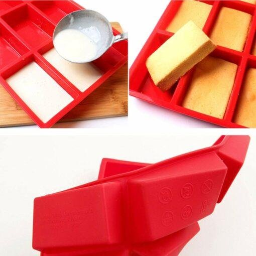 Vedini 9 Cavity Silicone Soap Moulds for Soap Making, Loaf, Muffins, Cheesecakes JKB-362 - Image 6