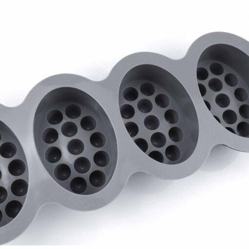 Vedini Silicone Soap Molds - 4 Cavities Massage Bar Ellipse Mold JKB-729 - Image 2