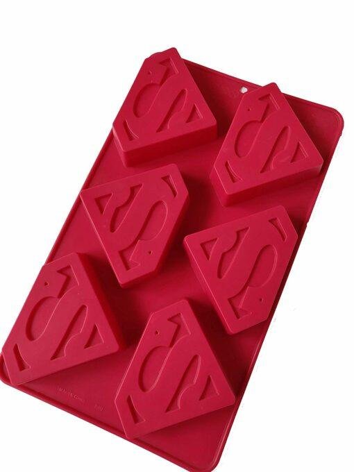 Vedini 6 Cavity Superman Symbol Soap Making Silicone Mould JKB-360 - Image 3