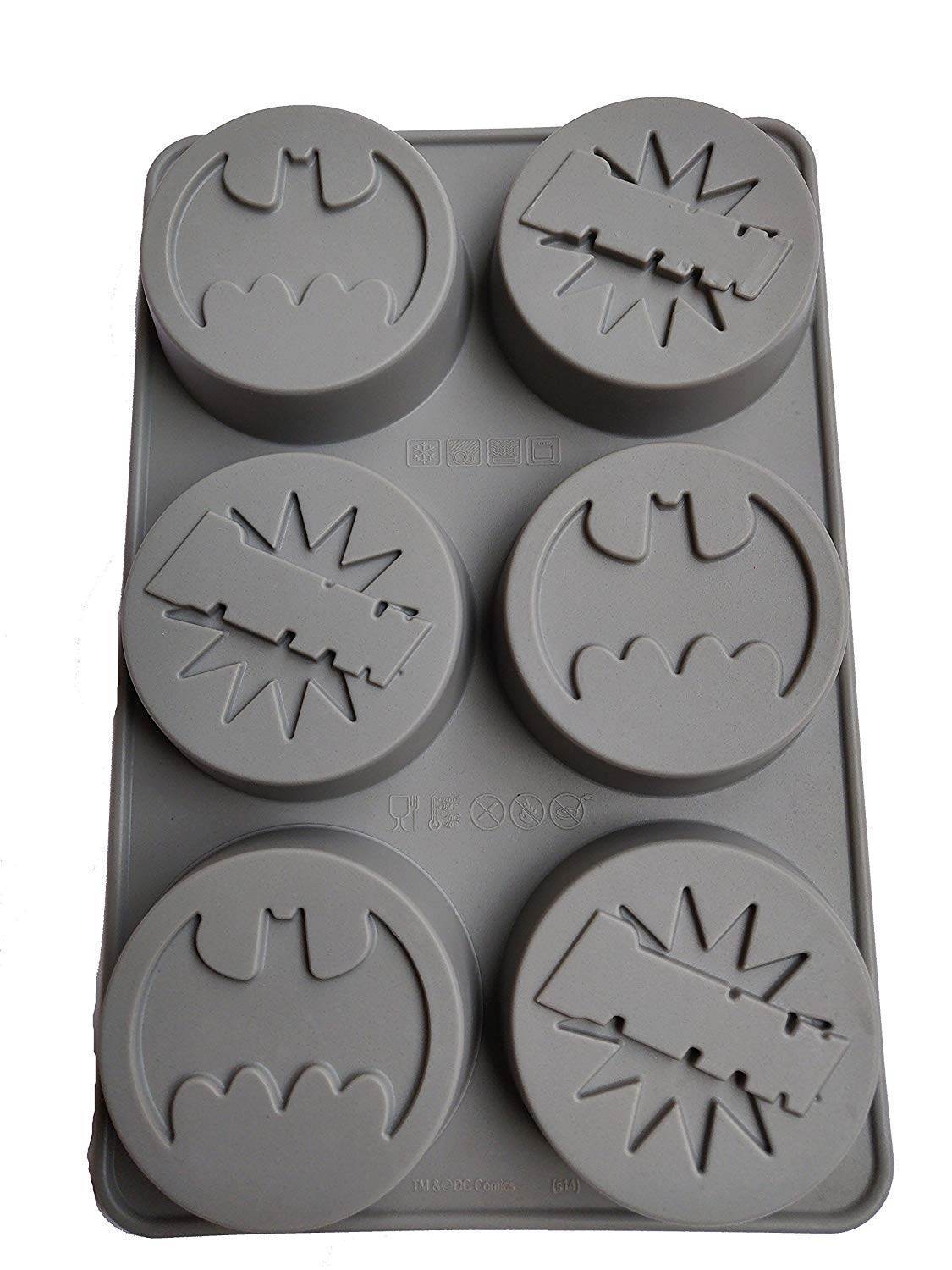 Vedini 6 Cavity Batman Shape Soap Making Silicon Mold jindeal inc