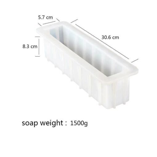Vedini Soap Silicone Mold 12 Inch Tall loaf White Rectangular Handmade Swirl Soaps Making Tool Mould (1.5 kg approx) JKB-515 - Image 5