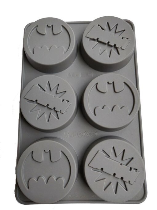 Vedini 6 Cavity Batman Shape Soap Making Silicone Mould 100gms JKB-339 - Image 2