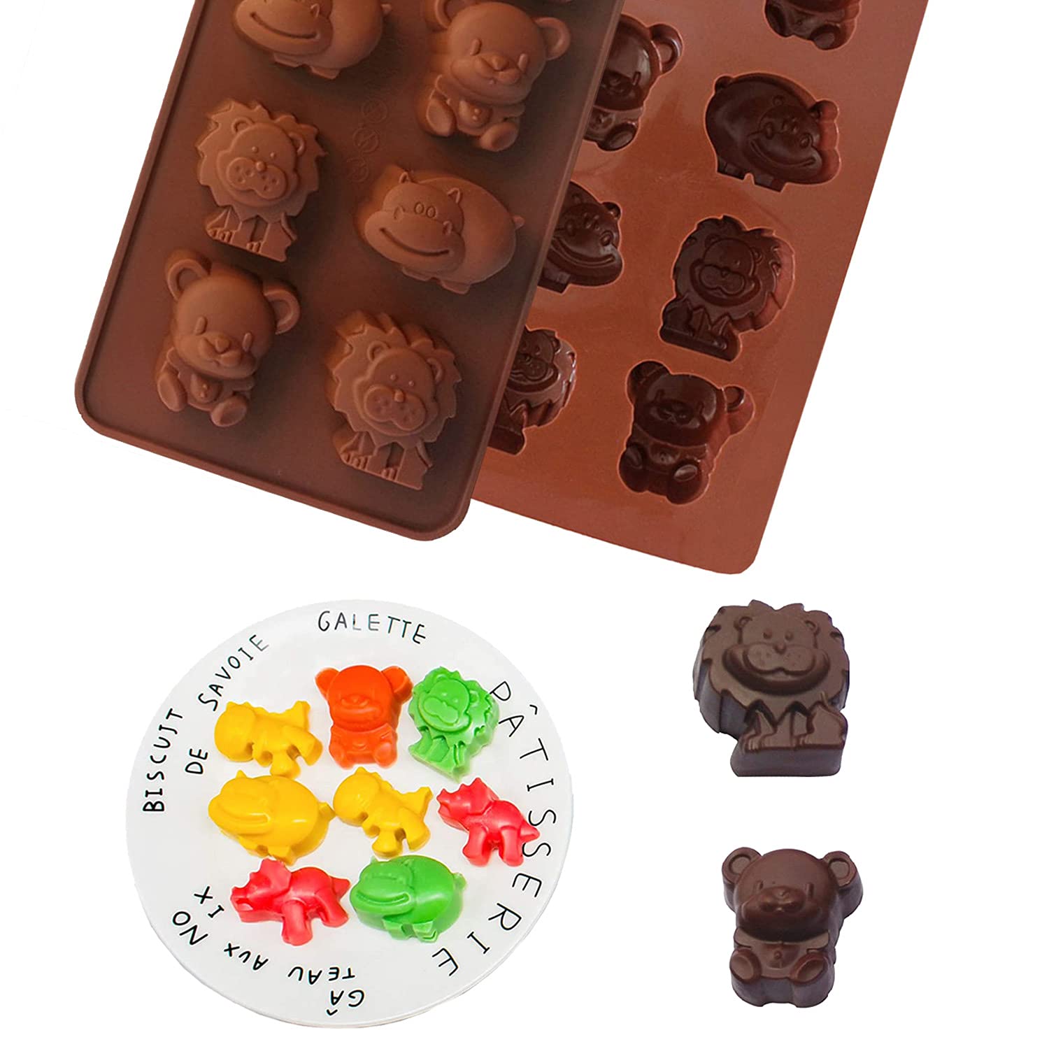 Cute Animal Shaped Silicone Chocolate Mold