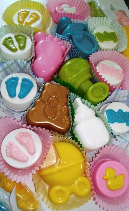 Vedini Baby Shower Party Pan Bear Carriages Bottle Feet Bear Silicone Soap Chocolate Cake Cookie Mold Pudding Jelly Mold JKB-687 - Image 2