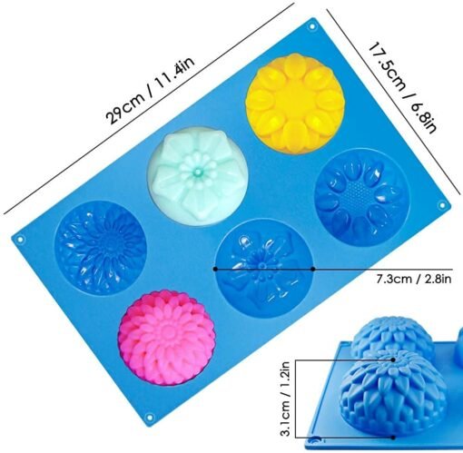 Vedini Flower Shape 6 Cavity Silicone Mold JKB-332 - Image 8