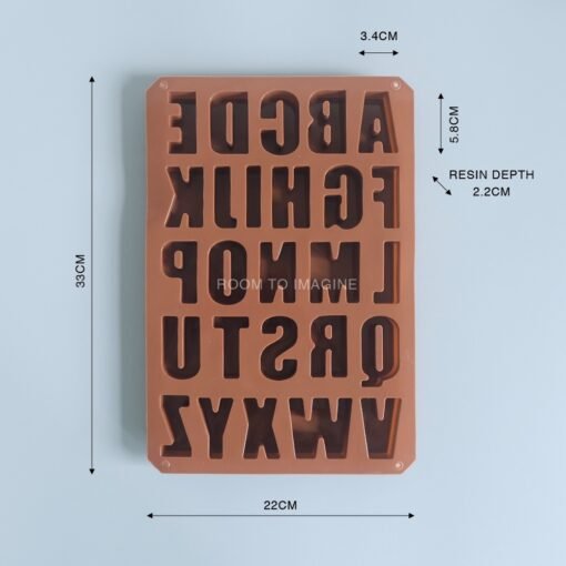 Vedini Big A to Z Alphabets and abcd Silicone Mold letters JKB-676 - Image 7