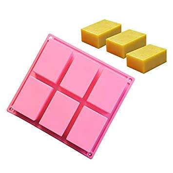 Zohuyar Rectangle Silicone Soap Molds - 2pc Set New 6 Cavity Different Pattern Silicone Soap Mold Soap Making Supplies,6 Cavities Rectangle Silicone Molds