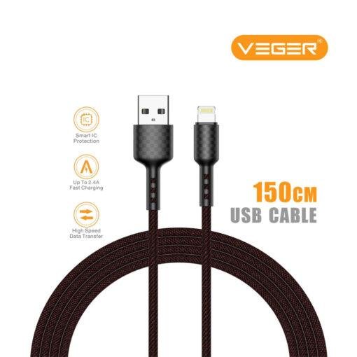 Veger USB Data Cable Charge & Sync Lightning( Iphone, Ipad)dit - Image 2
