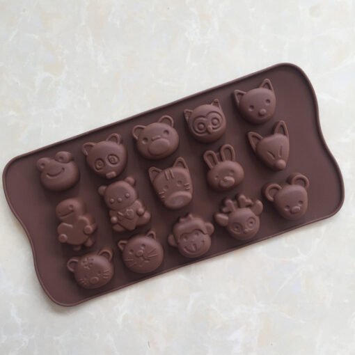 Vedini 15 Cavity Animal Faces Shape teady Chocolate Making Mold JKB-672 - Image 3