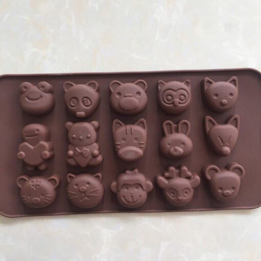 Vedini 15 Cavity Animal Faces Shape teady Chocolate Making Mold JKB-672 - Image 4