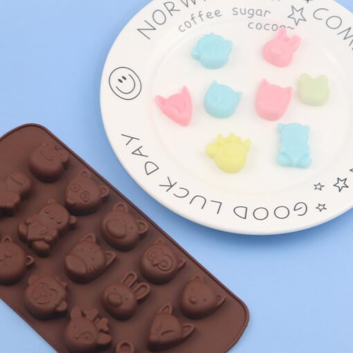 Vedini 15 Cavity Animal Faces Shape teady Chocolate Making Mold JKB-672 - Image 6