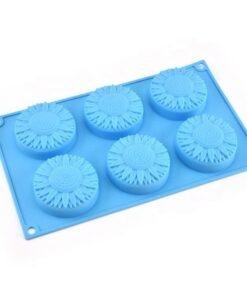 Vedini 6 Cavity flower Round Silicone Mold