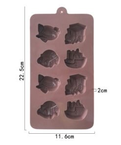 Alternative view of Vedini 8 Cavity Car, Train, Plane, Ship Shape Chocolate Making Mold (Chocolate Weigth Approx : 18-20 g) JKB-673
