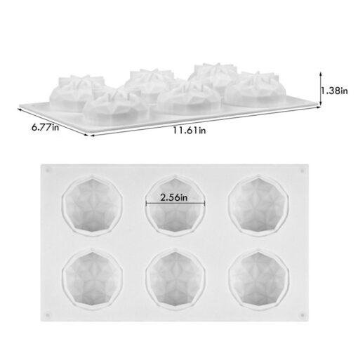 Vedini Round 6 Holes Gear Mousse Silicone Mold Handmade Soap Mold Bath Bomb Mold Sugarcraft Soap Making Supplies Chocolate Mold JKB-192 - Image 5
