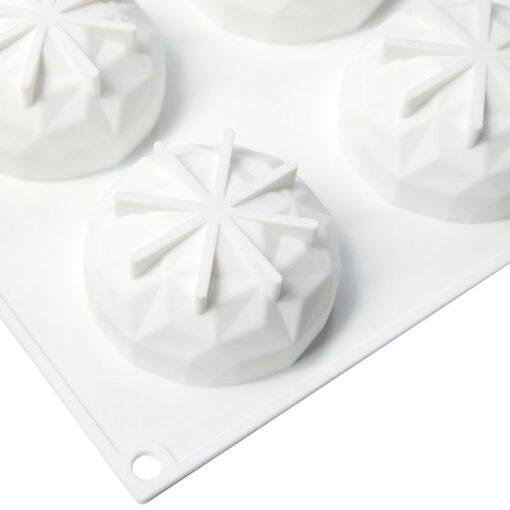 Vedini Round 6 Holes Gear Mousse Silicone Mold Handmade Soap Mold Bath Bomb Mold Sugarcraft Soap Making Supplies Chocolate Mold JKB-192 - Image 3