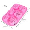 Vedini 6 Cavity New Rose Flower Shape Silicone cake soap mold Kitchen Supplies JKB-746 - Image 2