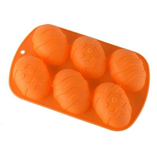 Vedini 6 Cavity Easter Egg Cake Baking Mold Silicone Soap Molds Big JKB-659 - Image 2