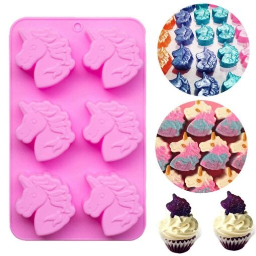 Vedini Unicorn Silicone Molds, Cute Molds for Soaps, Cake Baking Mold (80 to 90gm) JKB-643 - Image 5