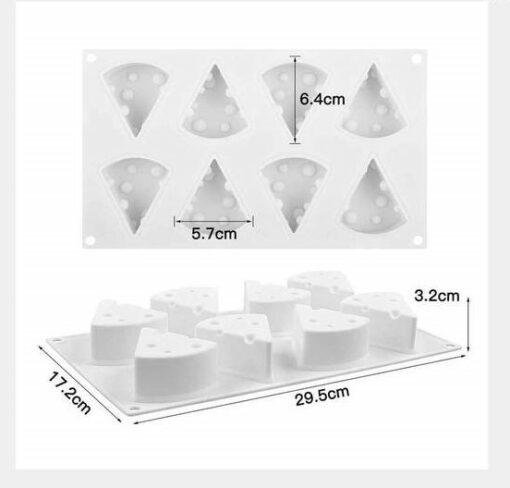 Vedini 3D 8 Cavity Cheese Shape Muffin Molds Entremet Cake Mold Mousse Mold JKB-644 - Image 5