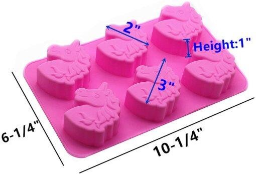 Vedini Unicorn Silicone Molds, Cute Molds for Soaps, Cake Baking Mold (80 to 90gm) JKB-643 - Image 3