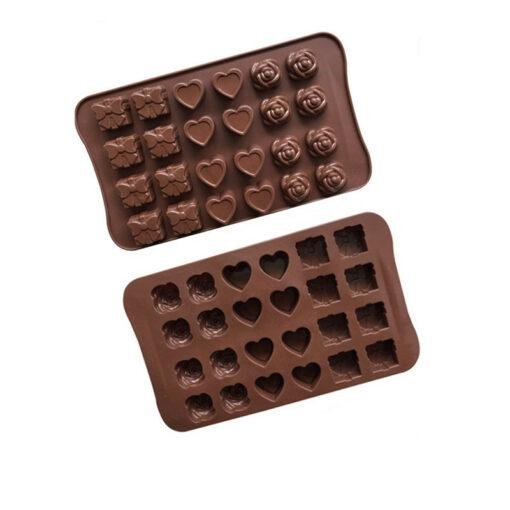 Vedini 24 cavity rose and heart shape silicone chocolate mold JKB-647 - Image 3
