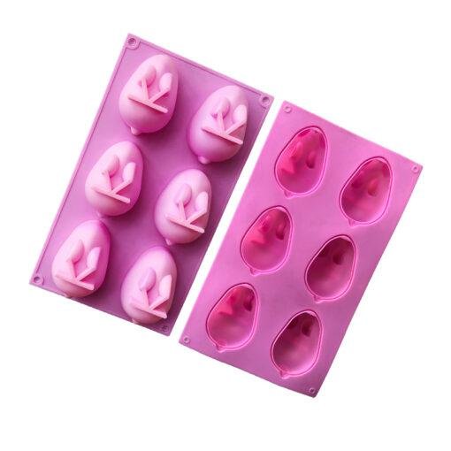 Big white rabbit cake silicone mold