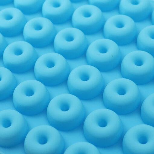 Vedini Silicone 48 Cavity Small Donut Mold Fondant Chocolate Resin Clay Candle Mold DIY Kitchen Baking (48 Cavity Small Donut) JKB-645 - Image 4