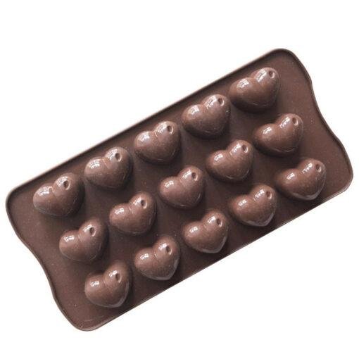 Vedini 15 cavity heart with raindrop shape silicon resin mold silicone chocolate moulds JKB-652 - Image 3