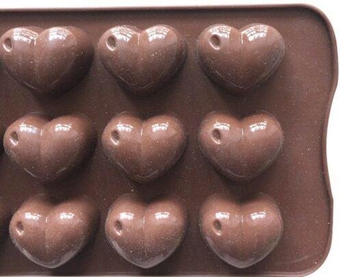 Vedini 15 cavity heart with raindrop shape silicon resin mold silicone chocolate moulds JKB-652 - Image 2