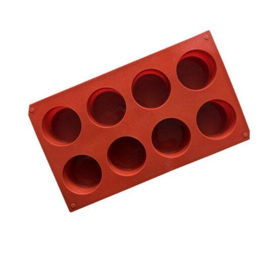 Vedini 8 hole Cylinder round shape soap making molds, silicone cake mold (80gm approx) JKB-318 - Image 4