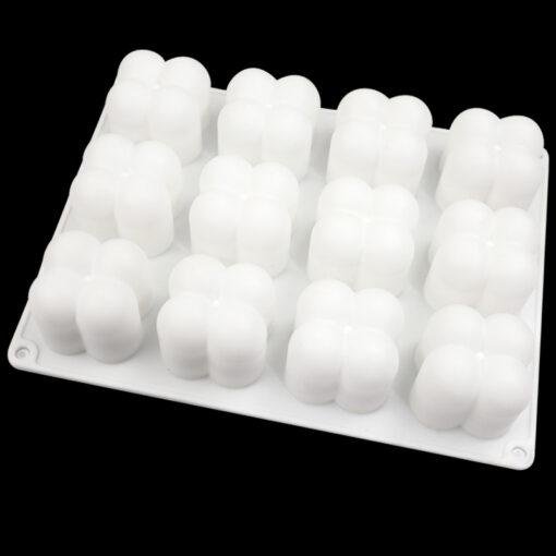 Vedini 12 Cavity Bubble Cube shape 4 grid silicone cake mold, hand make diy soap mold candle mold ( 30- 40 Gm) JKB-191 - Image 4