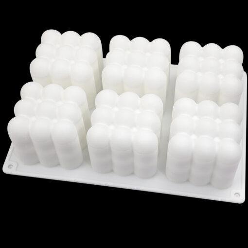 Vedini 6 cavity ball magic cube candle silicone mold  Cavity JKB-193 (Dented) (Dented)  No Return - Image 5