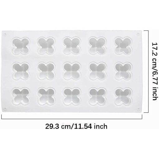 Vedini 15 Cavity 3D Magic Ball Fondant Silicone Molds Bubbles Cube Mold, Wax Candle Overlapping Balls Sphere Mold JKB-139 - Image 3
