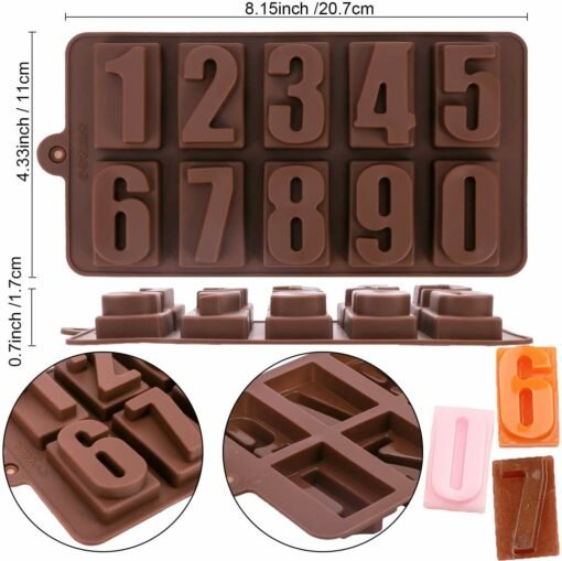 Vedini 1234 Numbers Silicone Chocolate Mold JKB-639 - Image 2
