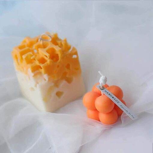 Vedini 15 Cavity 3D Magic Ball Fondant Silicone Molds Bubbles Cube Mold, Wax Candle Overlapping Balls Sphere Mold JKB-139 - Image 5
