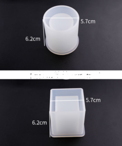 Alternative view of Vedini 2 Pack DIY Pot Silicone Mold, Cube and Cylinder Resin Molds, DIY Flower Pot Mold, Pen Holder mold, Planter Pot Mold 813