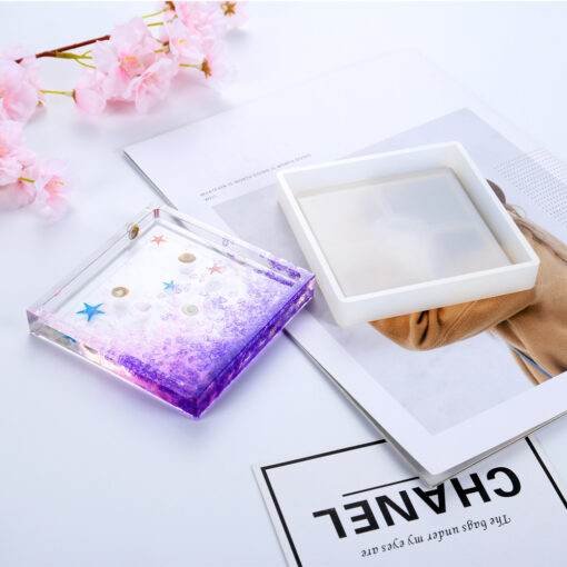 Vedini Foreign Trade Silicone Flower Pot Base Tea Coaster Crystal Epoxy DIY Mold 815 - Image 2