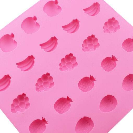 Vedini 25 Cavity Apple Banana Strawberry Pineapple Grapes Multi Fruit Chocolate resin and candle silicone mold JKB-628 - Image 5