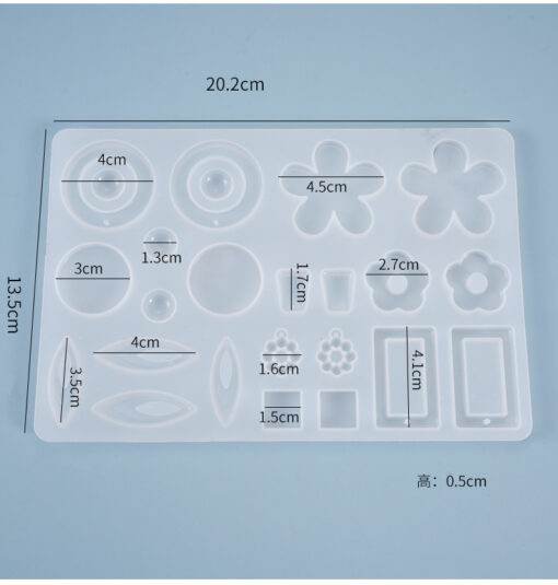 Vedini 22 Cavity earring pendant flower pendant homemade jewelry pendant silicone mold - Image 5