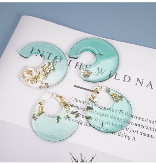 Vedini C resin pendant earrings homemade jewelry irregular silicone mold JKB-808 - Image 3
