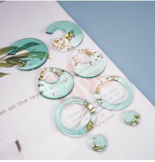 Vedini C resin pendant earrings homemade jewelry irregular silicone mold JKB-808 - Image 5