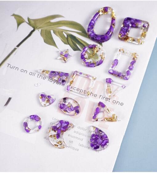 Vedini 17-Cav Earring Pendant Silicone Mold For DIY UV Epoxy Resin Molds Jewelry Finding Making Tools Resin Casting Mould Handmade Crafts JKB-809 - Image 4