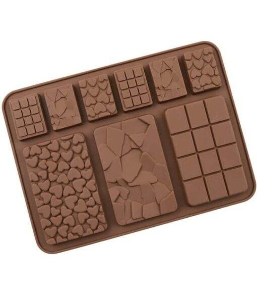 Vedini 9 Cavity Multi Bar Chocolate Mold/ Chocolate Making and Shaping Mould / Waffle Shape Chocolate Mould for Jelly, Candy, Fondant JKB-638 - Image 4