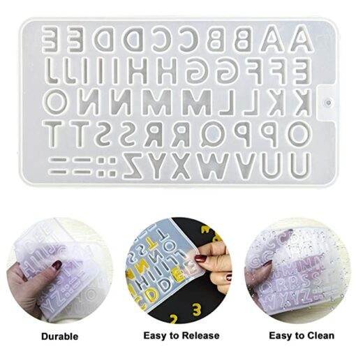 Vedini Crystal Epoxy A to Z Alphabets and abcd Mould 26 English Alphanumeric Moulds(Set of 2) JKB-812 - Image 3