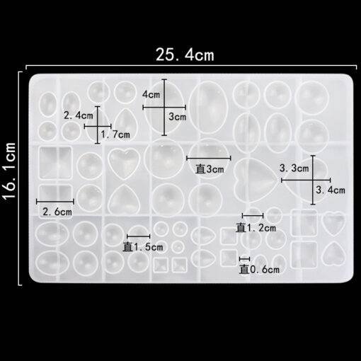 Vedini Moonlight gem peach heart square oval cake small decorative mold handmade crystal drop glue mold - Image 4