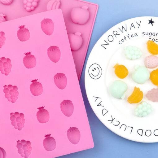 Vedini 25 Cavity Apple Banana Strawberry Pineapple Grapes Multi Fruit Chocolate resin and candle silicone mold JKB-628 - Image 3