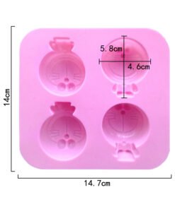 Alternative view of Vedini 4 Cavity Doraemon Mould Head silicone cake mold JKB-632