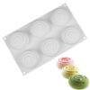 Vedini 6 Even Mousse Mould Round Spiral Pudding Dessert Mould