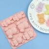Vedini 6 even rabbit bear silicone chocolate mold1